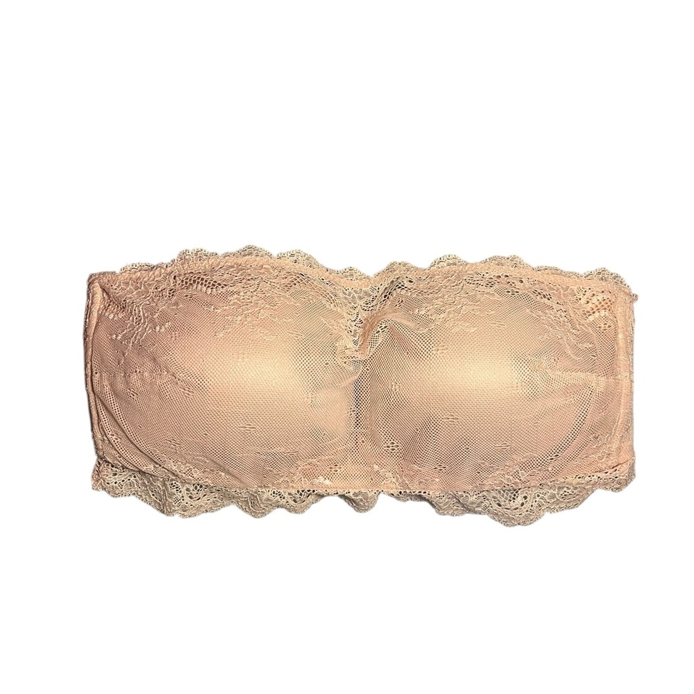 SPANX‎ Nude Undie-Tectable Strapless Lace Bandeau Bra Size Medium